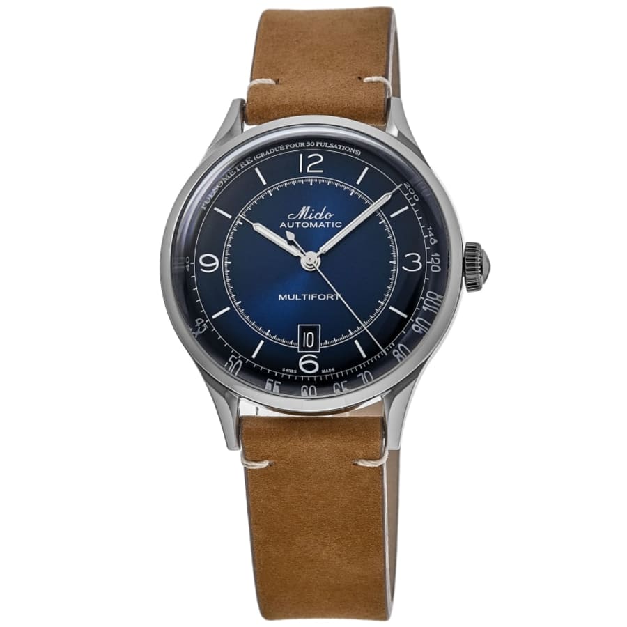 Mido Multifort Patrimony Blue Dial Leather Strap Men's Watch M040.407.16.040.00
