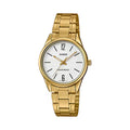 Casio Women’s Gold Analog Watch White Dial Steel Bracelet - LTP-V005G-7BUDF