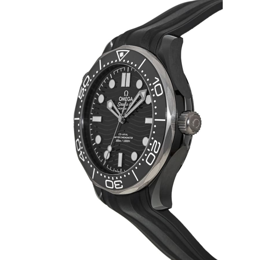Omega Seamaster Diver 300M Black Dial Rubber Strap Men's Watch 210.92.44.20.01.001