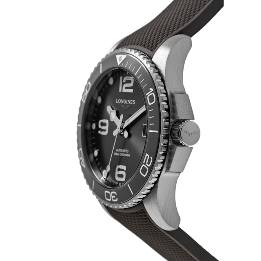 Longines HydroConquest Automatic Grey Dial Rubber Strap Men's Watch L3.781.4.76.9
