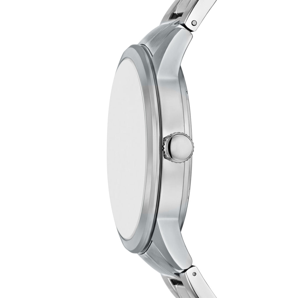 Fossil Men's Flynn 48mm Multifunction Silver-Tone Bracelet Watch