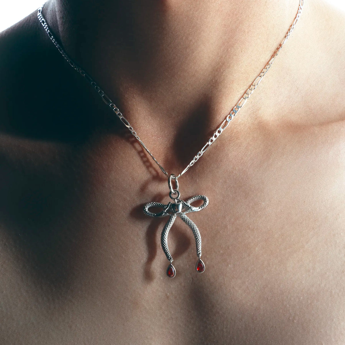 STERLING SILVER FIGARO CHAIN