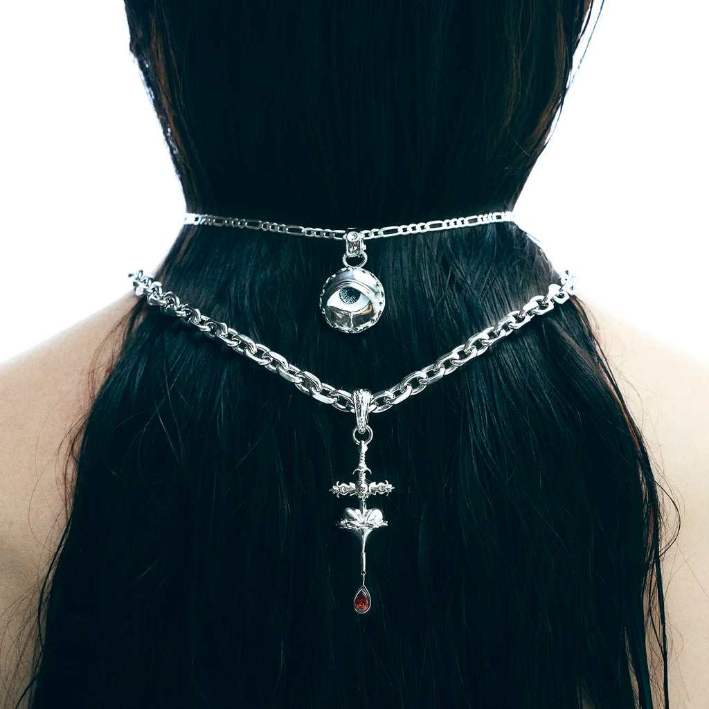 STERLING SILVER FIGARO CHAIN