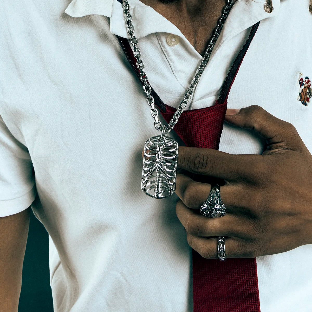 RIBCAGE DOG TAG NECKLACE