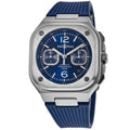 Bell & Ross BR 05 Chronograph 42mm Blue Dial Rubber Strap Men's Watch BR05C-BLU-ST/SRB
