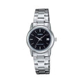 Casio Women’s Analog Watch with Black Dial and Steel Bracelet - LTP-V002D-1A
