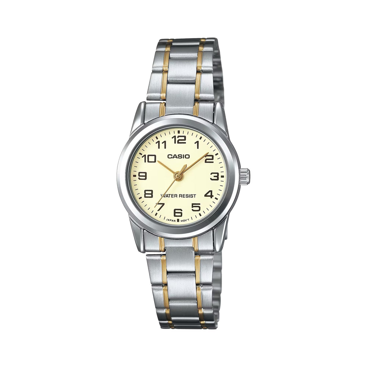 Casio Women’s Two-Tone Stainless Steel Watch with Champagne Dial - LTP-V001SG-9B