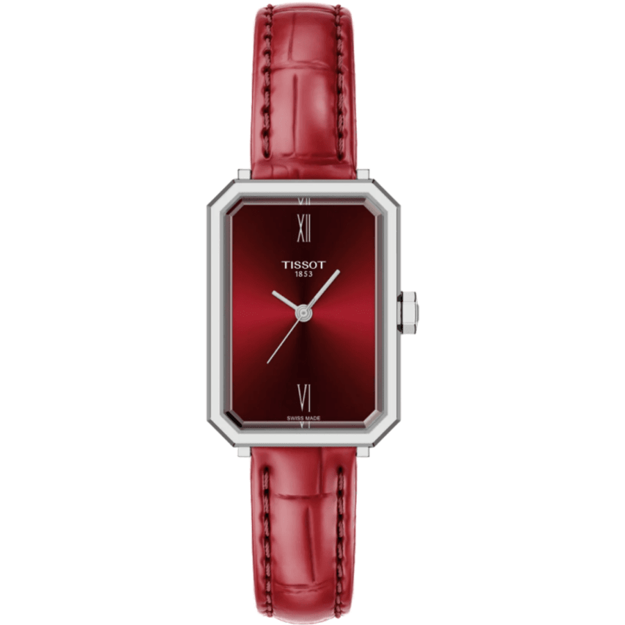 Tissot SRV Red Dial Leather Strap Women's Watch T160.110.16.423.00