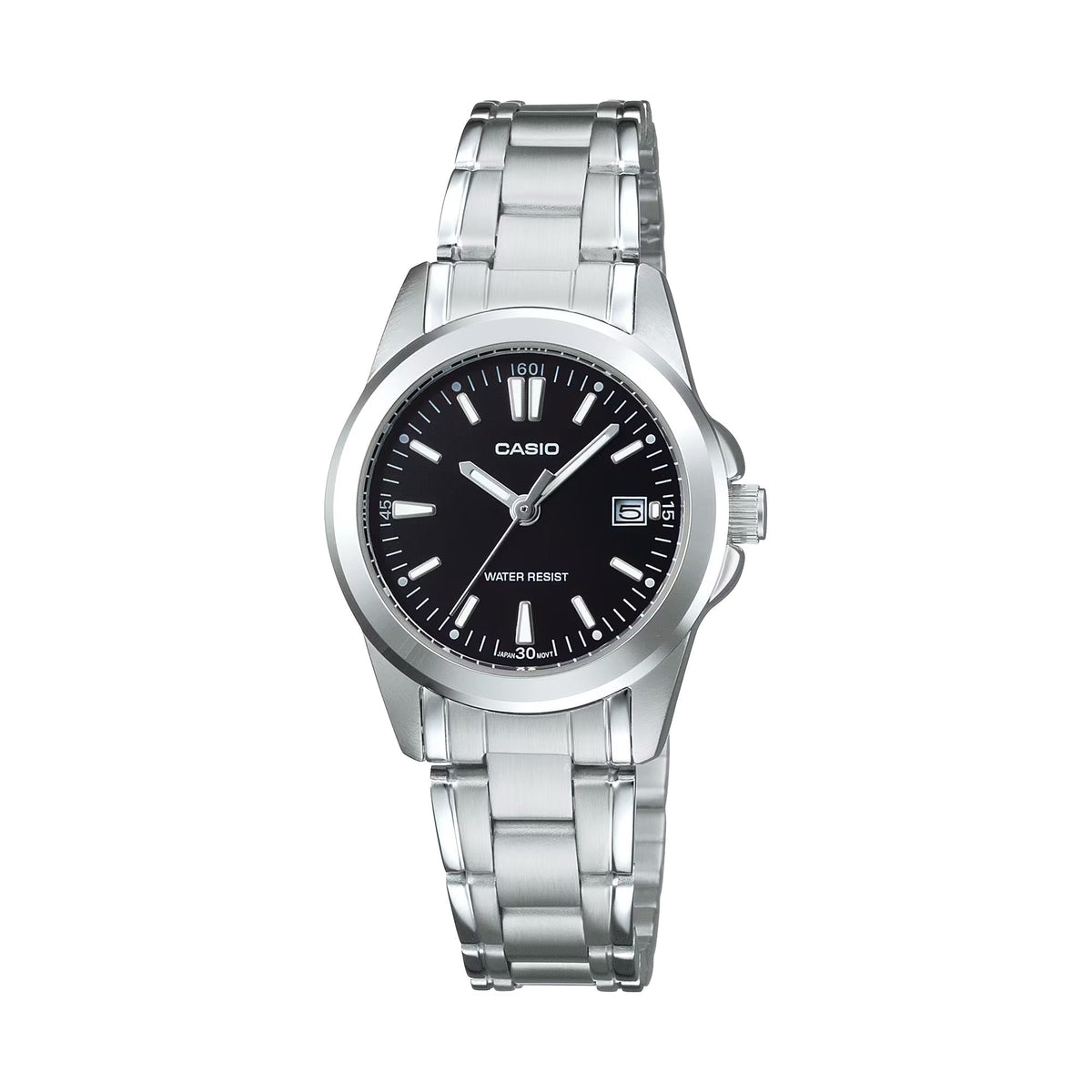 Casio Women’s Black Dial Stainless Steel Bracelet Watch - LTP-1215A-1A2D
