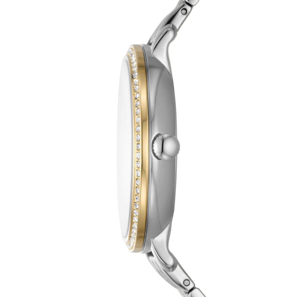 Fossil Women's Jacqueline 36mm Sun Moon Multifunction, Two-Tone Stainless Steel Watch
