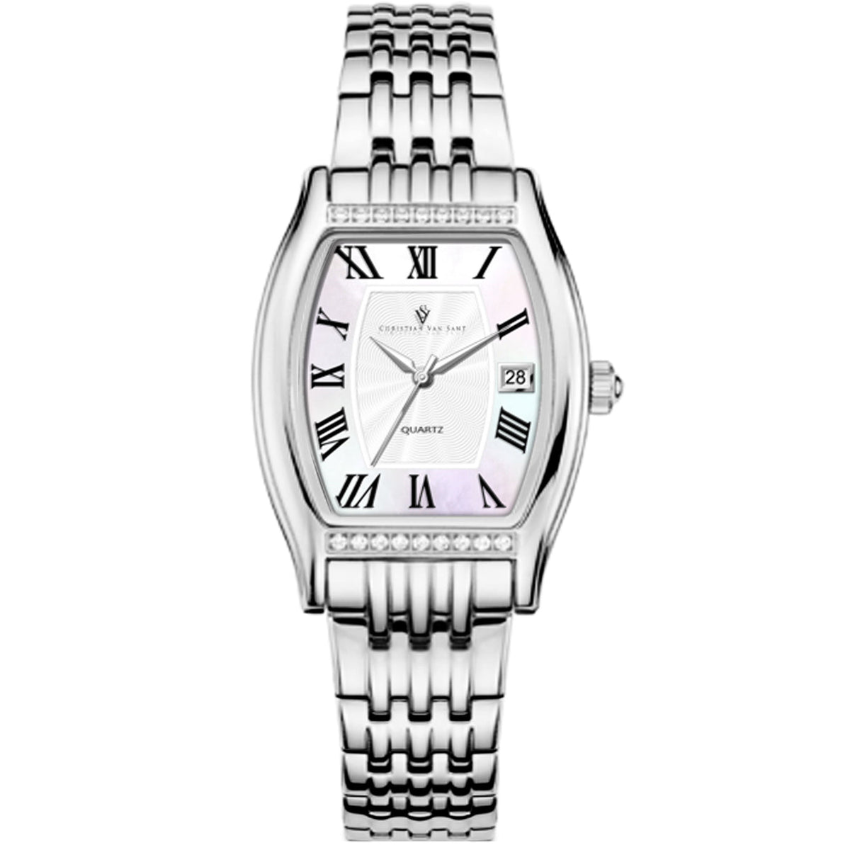 Christian Van Sant Women's Gemma White Square 34mm