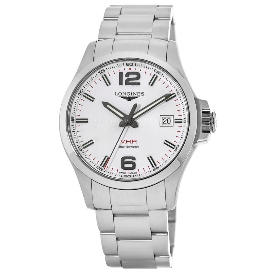 Longines Conquest V.H.P. 43mm Silver Dial Steel  Men's Watch L3.726.4.76.6