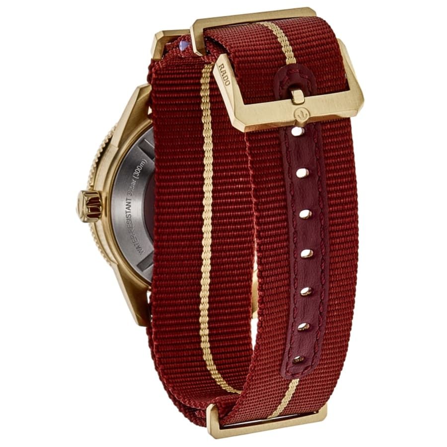 Rado Captain Cook Automatic Bronze Red Dial Fabric Strap Men's Watch R32504407