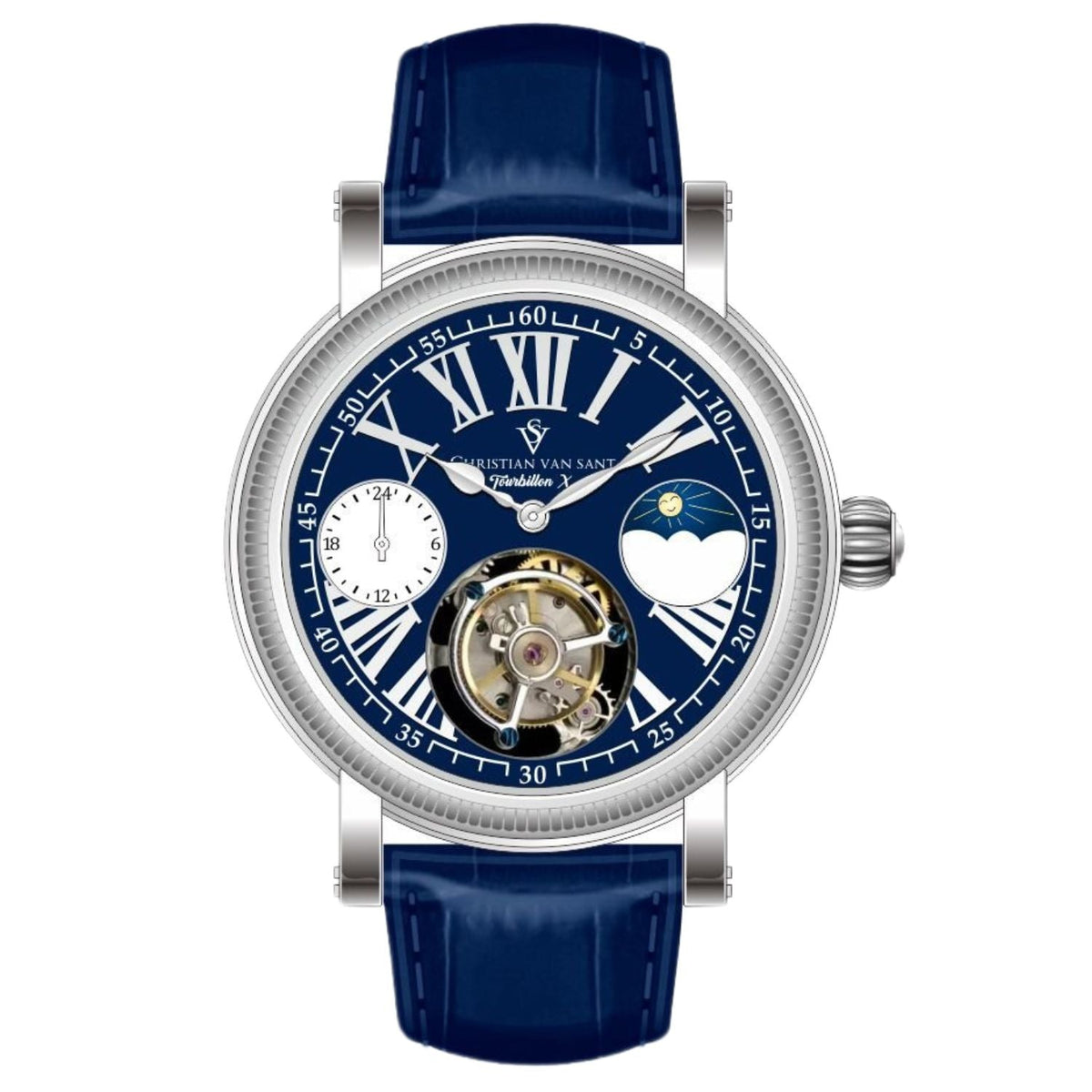 Christian Van Sant Men's Tourbillon X Limited Edition Blue Dial Watch