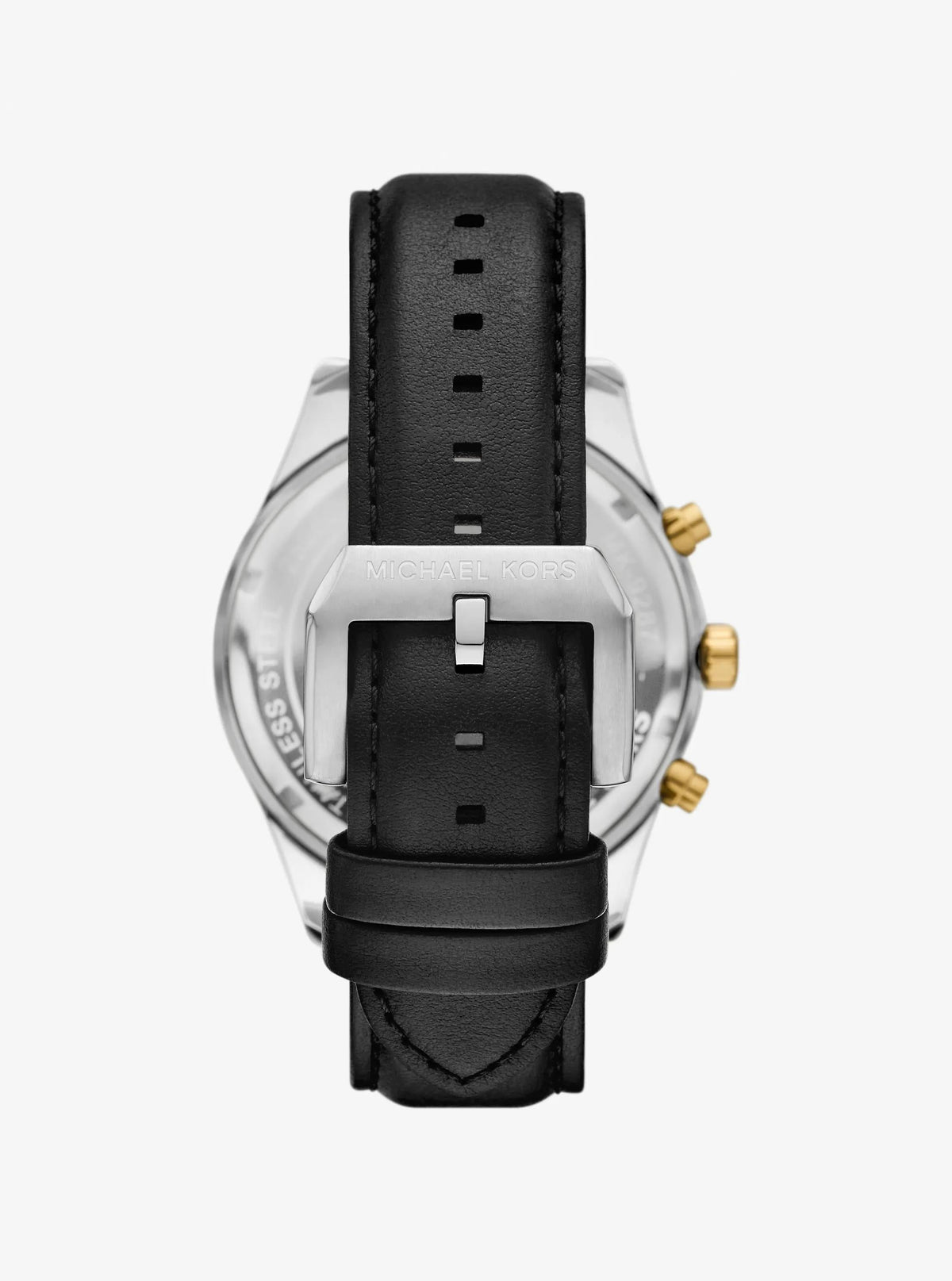 Oversized Lexington Two-Tone and Leather Watch