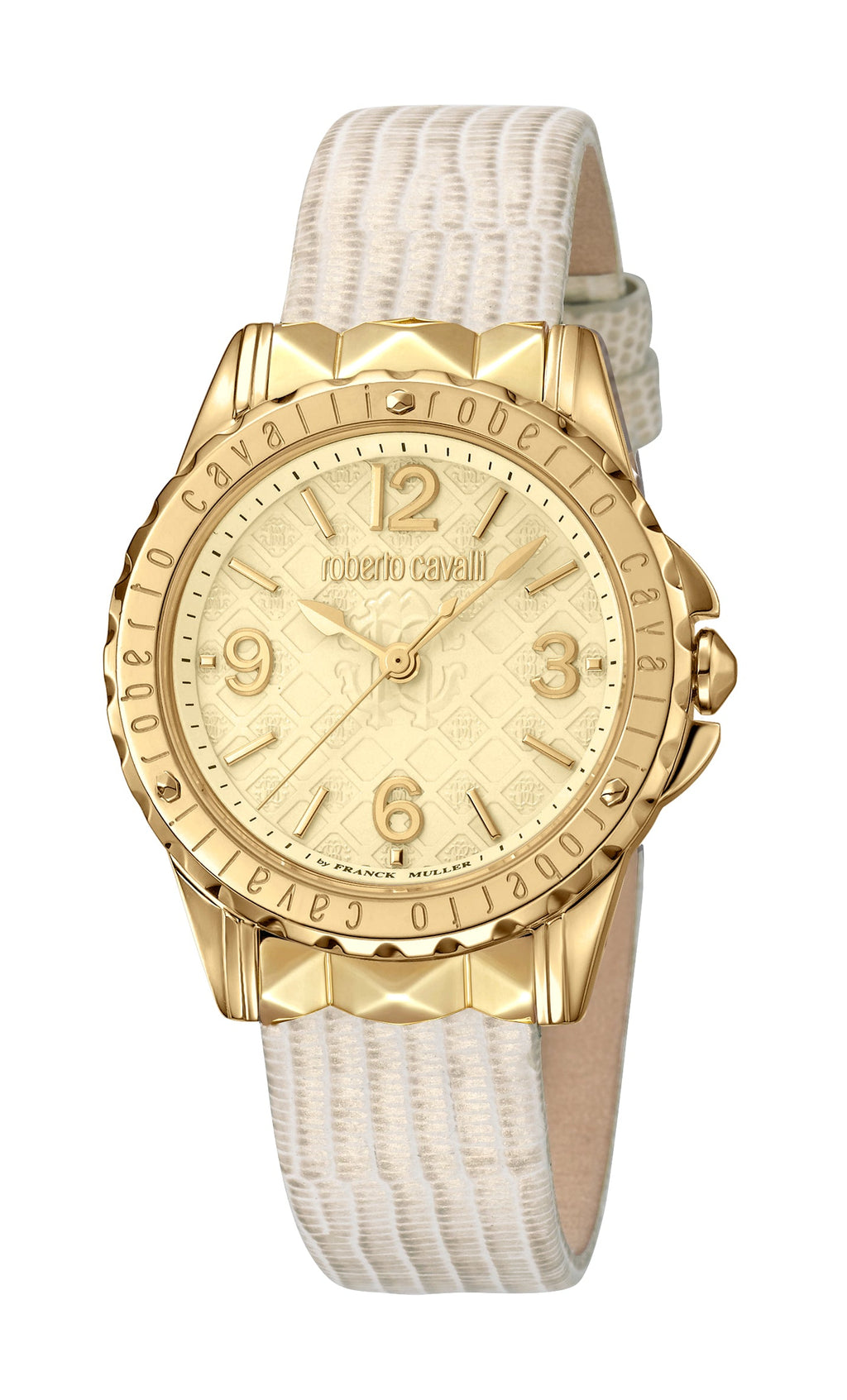 Roberto Cavalli Women's Champagne Dial Beige Leather Watch