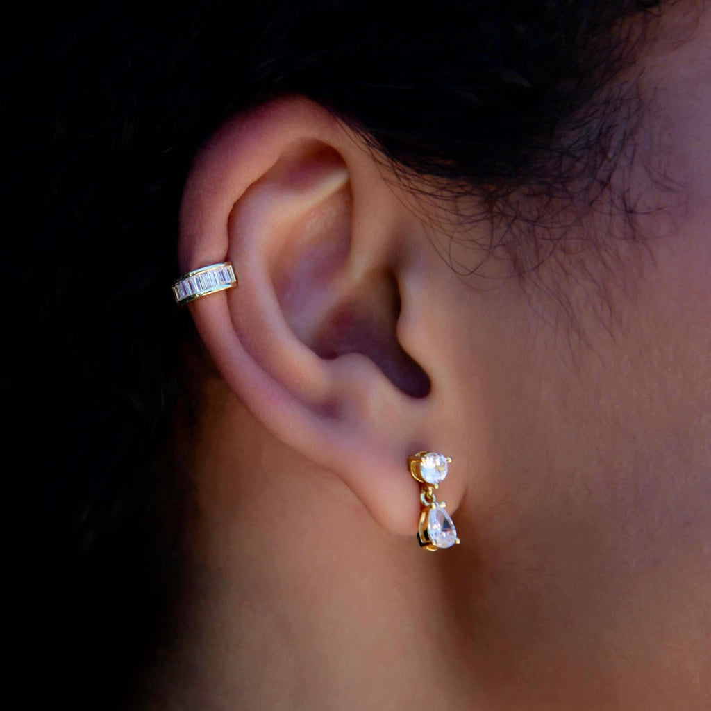 Baguette Ear Cuff in Gold