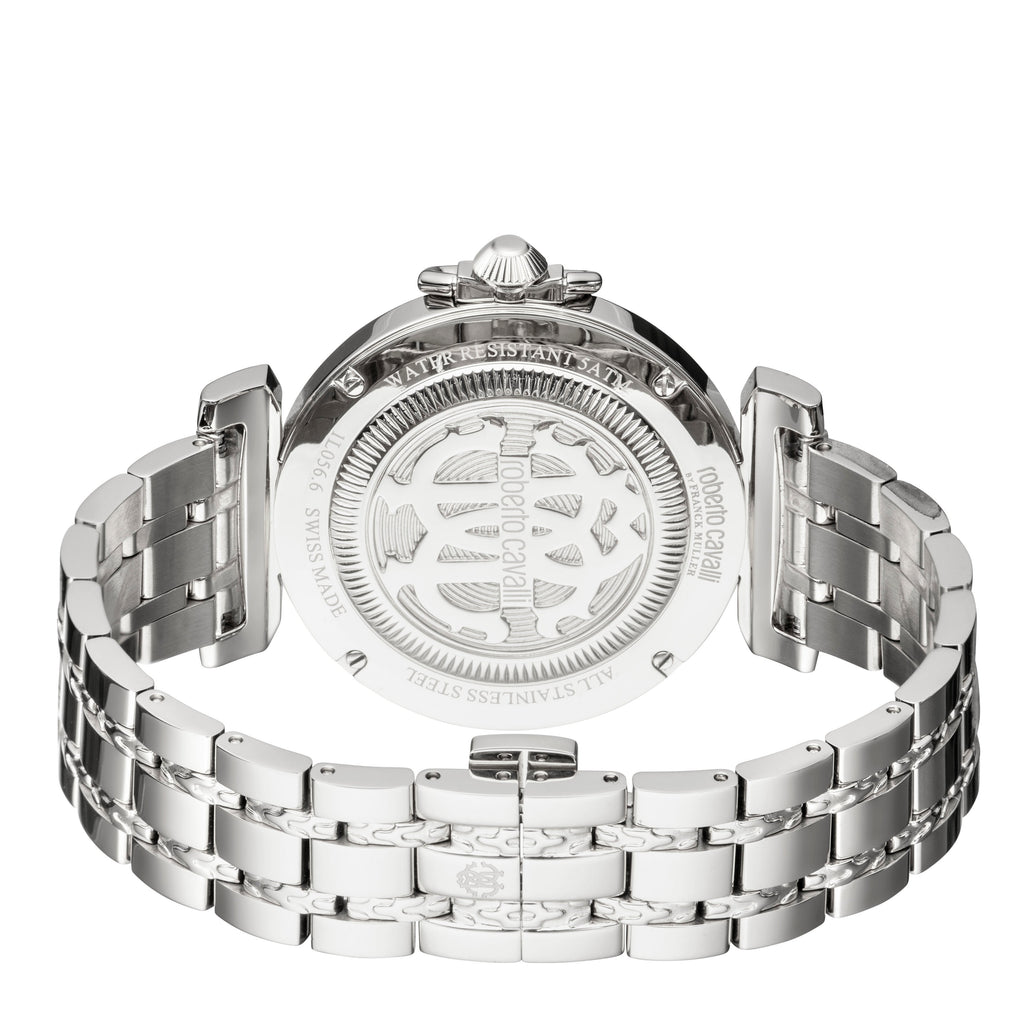 Roberto Cavalli: Womens silver dial stainless steel watch