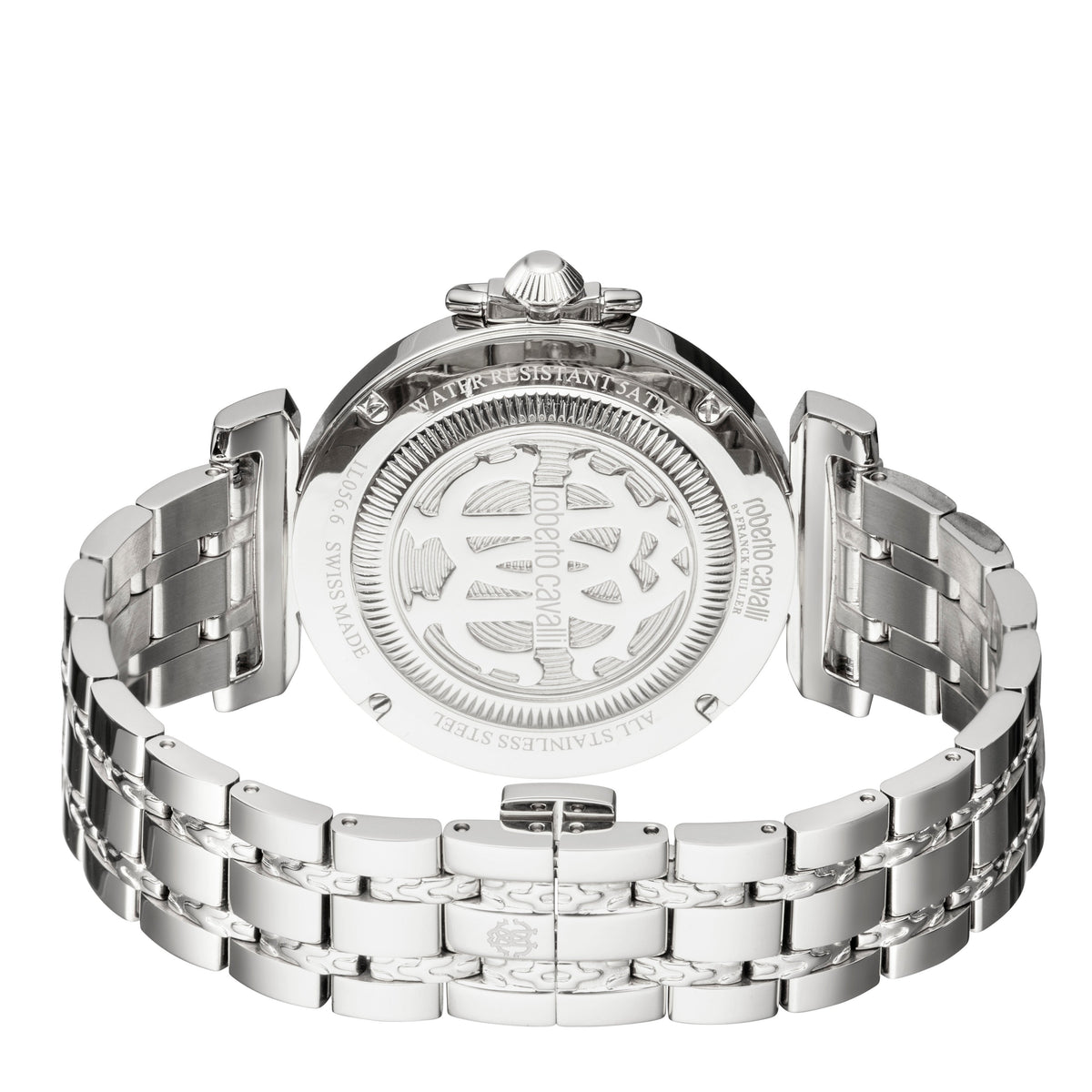 Roberto Cavalli: Womens silver dial stainless steel watch