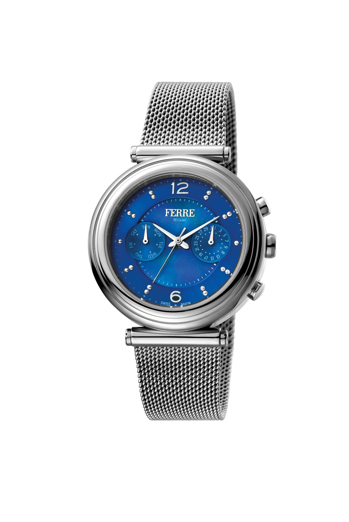 Ferre Milano Women's Dark Blue Dial Stainless Steel Watch