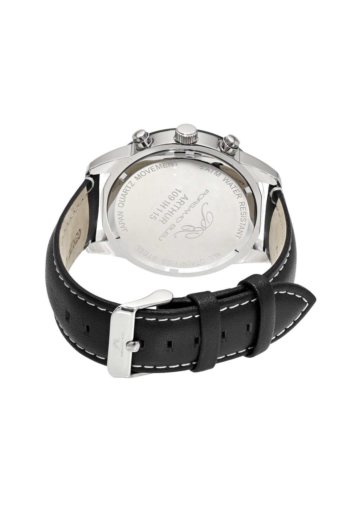 Porsamo Bleu Men's Arthur Genuine Leather Band Watch 1091HARL