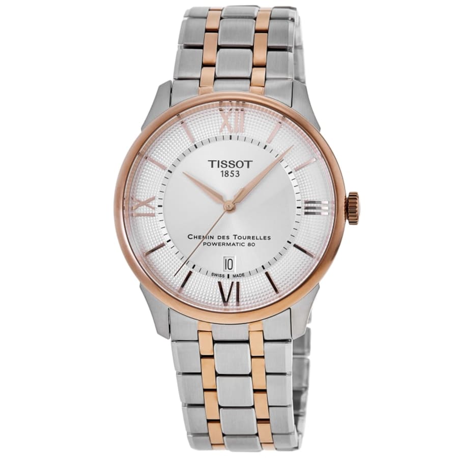 Tissot Chemin Des Tourelles Powermatic 80 42mm Automatic Silver Dial Two-Tone Stainless Steel Men's Watch T139.407.22.038.00