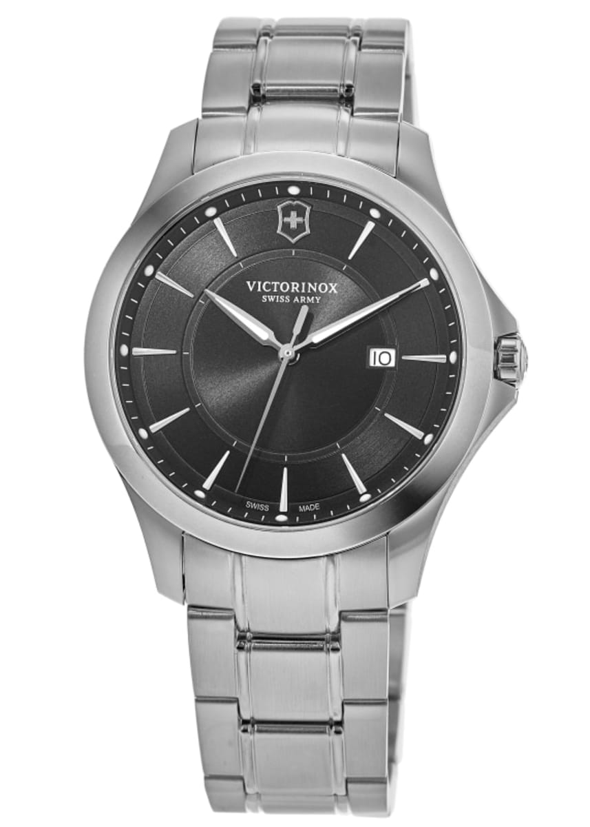 Victorinox Swiss Army Alliance Quartz Black Dial Steel Men's Watch 241909