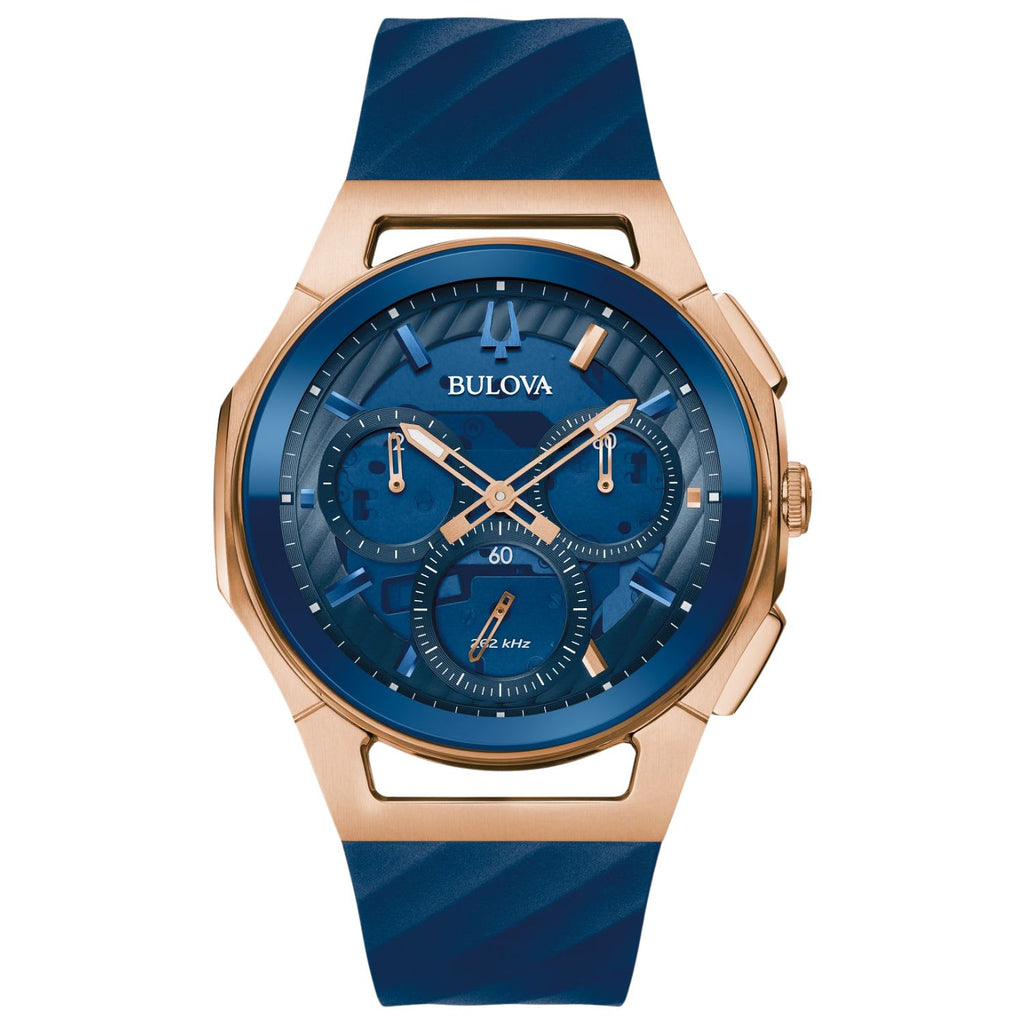 Bulova Men's Curv Blue Dial Watch