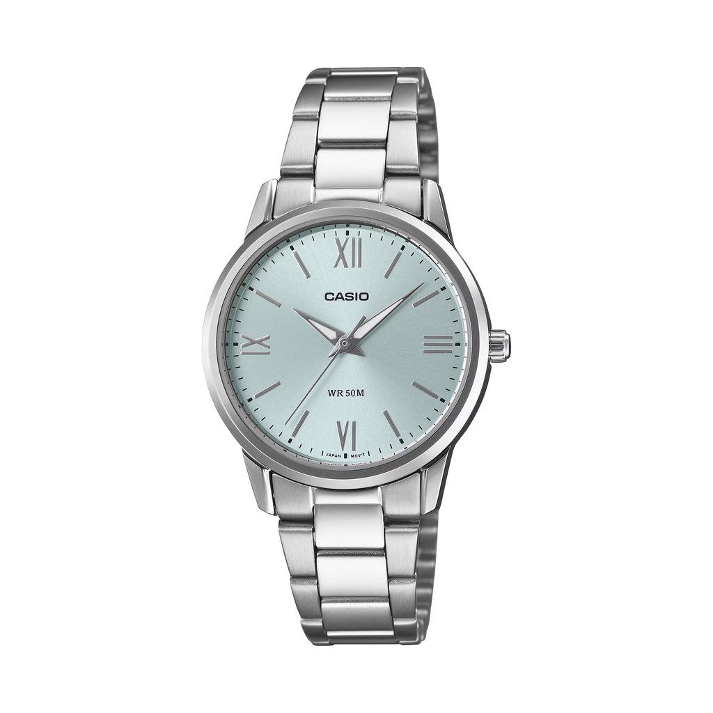 Casio Women’s Silver Stainless Steel Blue Dial Analog Watch - LTP-1303DD-2AVDF
