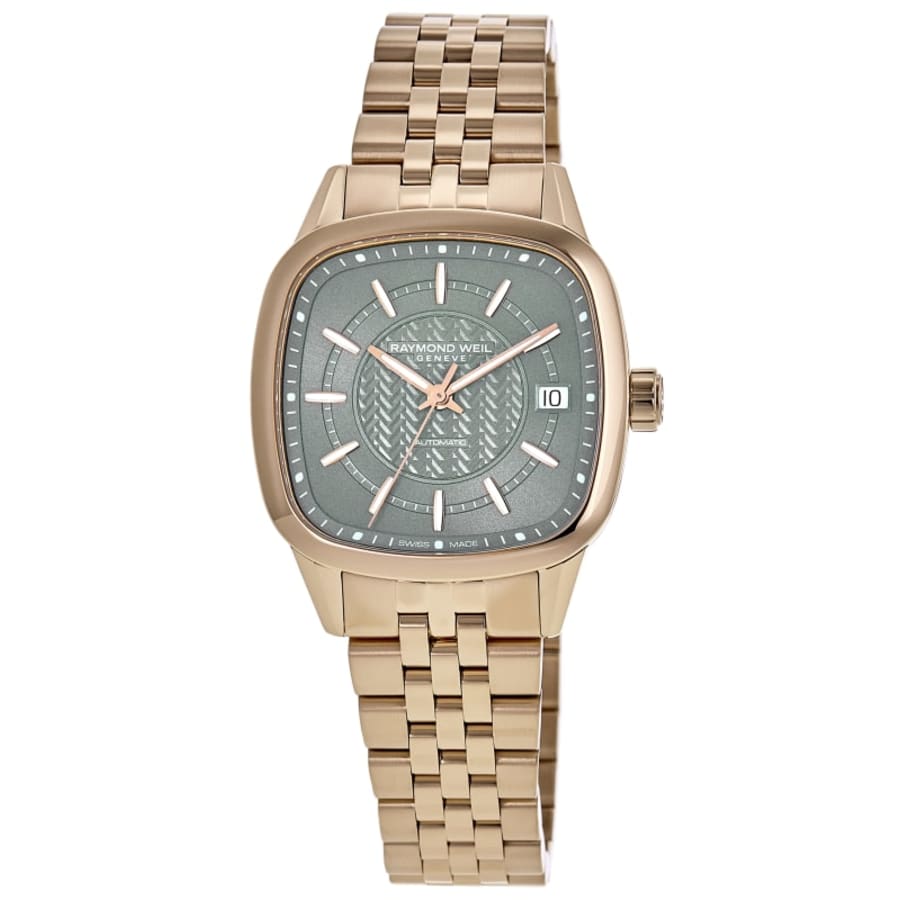 Raymond Weil Freelancer Automatic Green Dial PVD Stainless Steel Women's Watch 2490-P5-52061