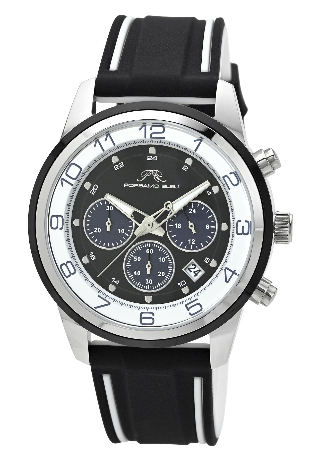 Porsamo Bleu Men's Arthur Silicone Strap Watch, 1094BARR