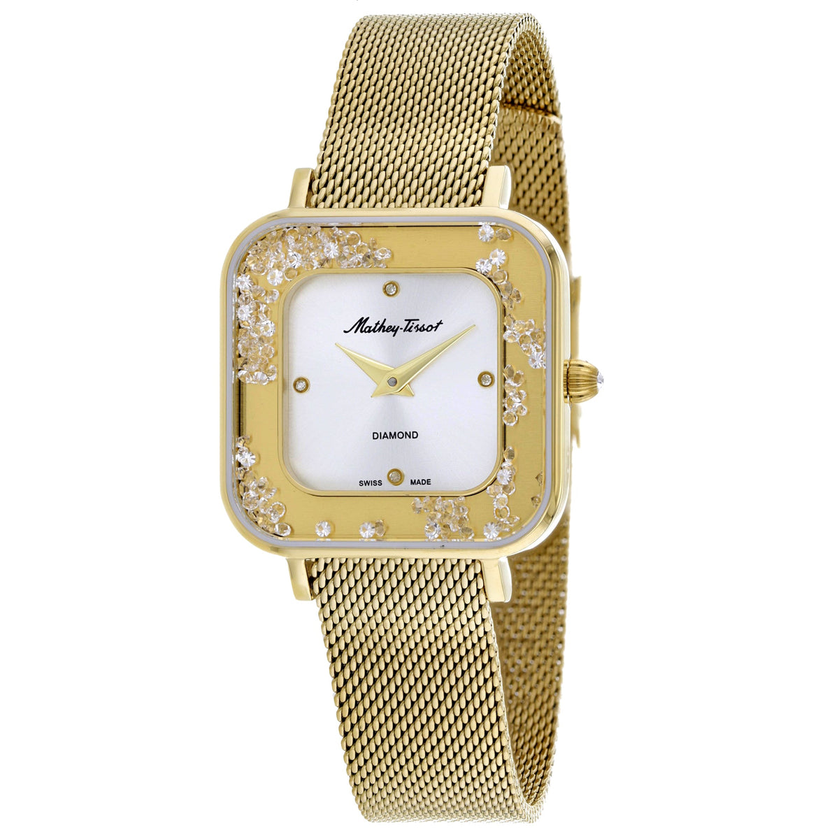 Mathey Tissot Women's Gemina Silver Dial Watch