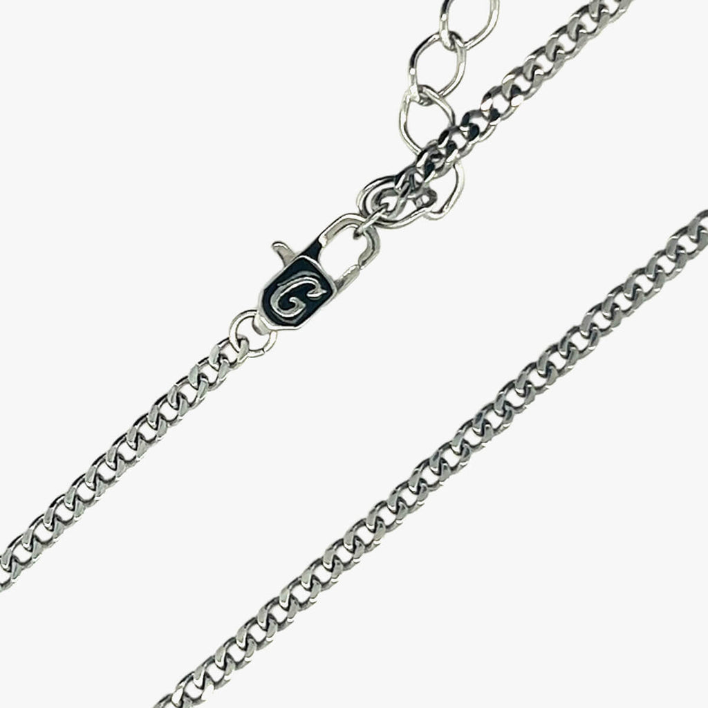 3MM Micro Cuban Necklace in White Gold