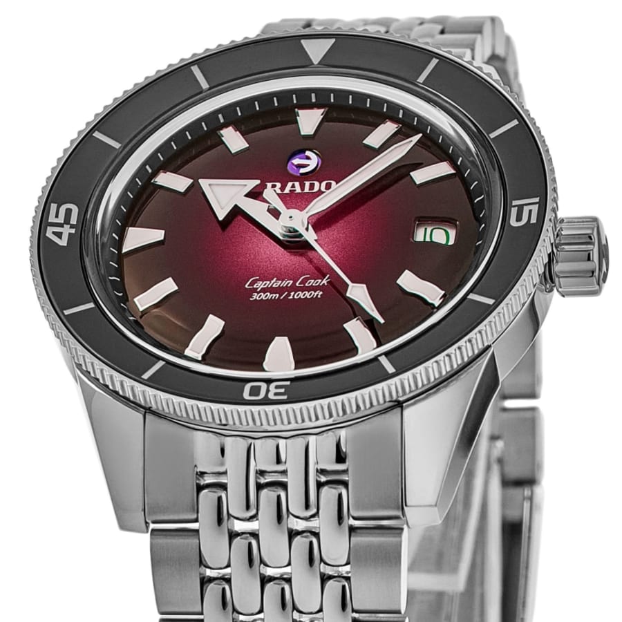 Rado Captain Cook Automatic Steel Burgundy Dial Men's Watch R32223408