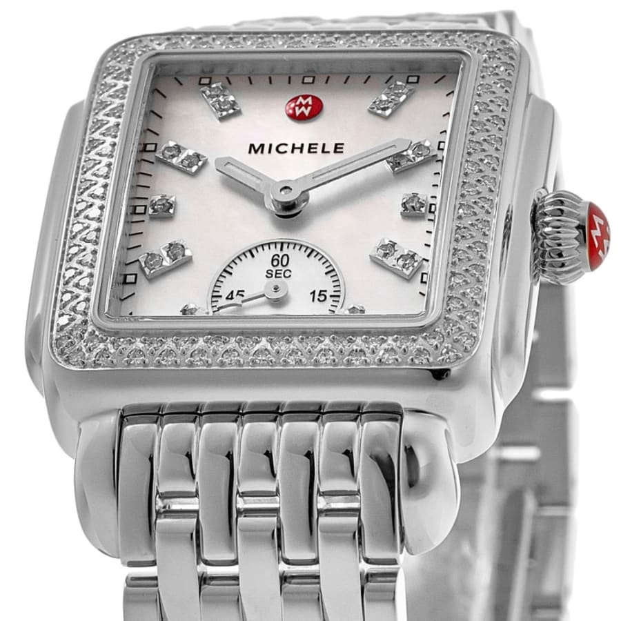 Michele Deco Mid Diamonds Stainless Steel Women's Watch MWW06V000122