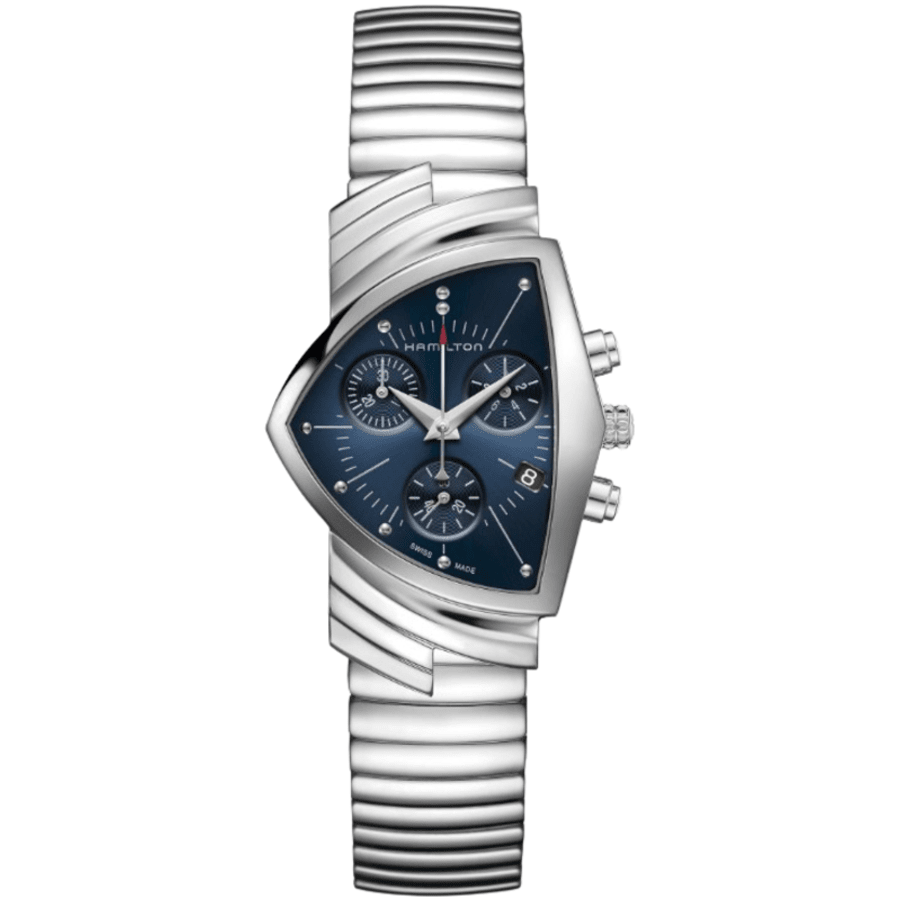 Hamilton Ventura Chrono Quartz "Elvis Blue Suede Shoes" Steel Men's Watch H24432141