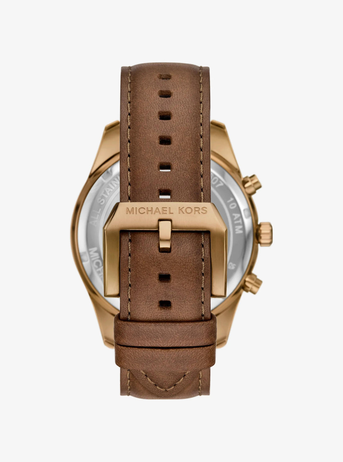 Oversized Lexington Beige Gold-Tone Leather Watch