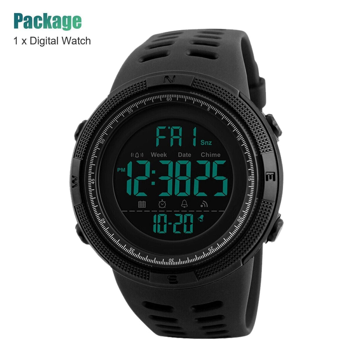 Men's Digital Army Military Sport Quartz Analog Chrono Waterproof Watch US