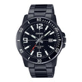 Casio Men’s Black Dial Stainless Steel Bracelet Watch - MTP-VD01B-1BVUDF