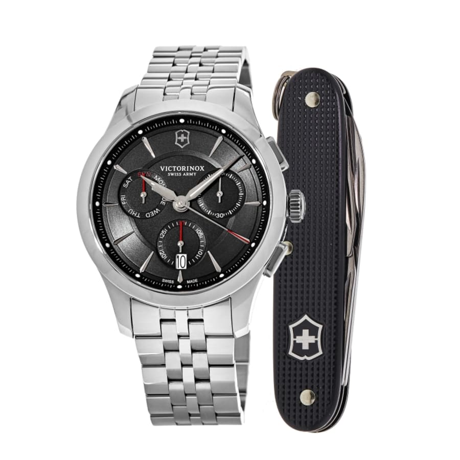 Victorinox Swiss Army Alliance Chronograph Black Dial Steel Men's Watch 241745.1
