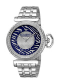 Roberto Cavalli: Womens silver dial stainless steel watch
