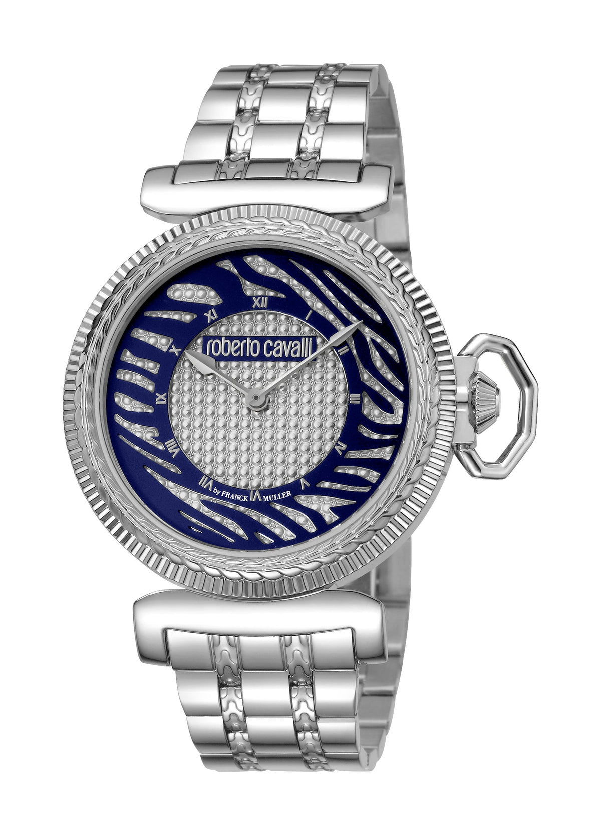 Roberto Cavalli: Womens silver dial stainless steel watch