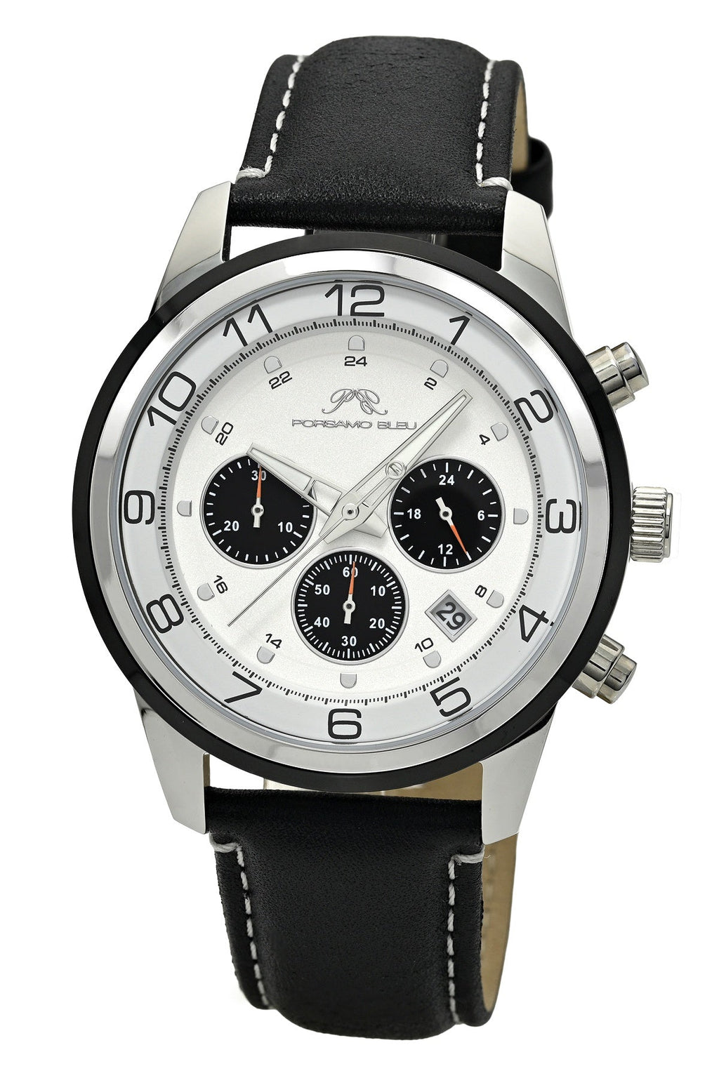 Porsamo Bleu Men's Arthur Genuine Leather Band Watch 1093AARL