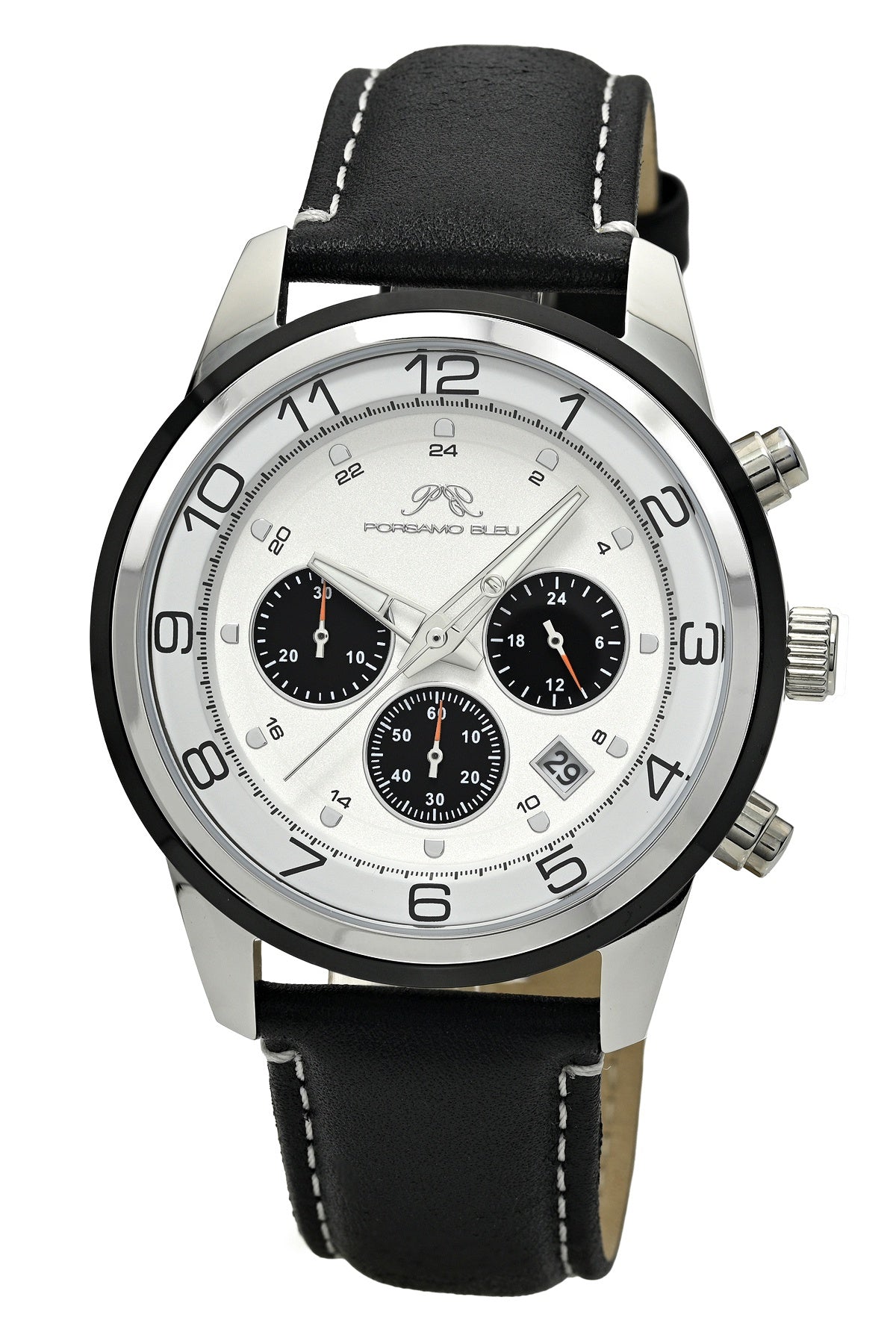 Porsamo Bleu Men's Arthur Genuine Leather Band Watch 1093AARL