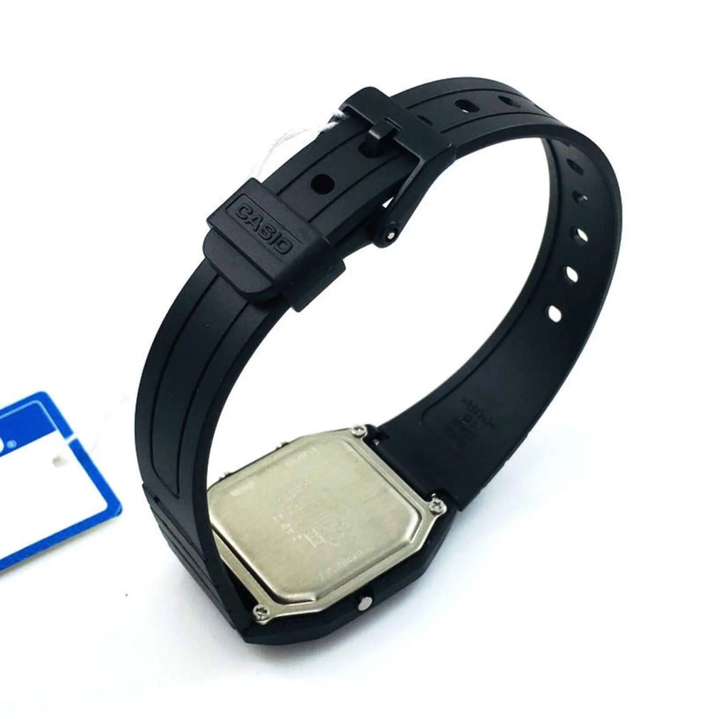 Casio Unisex Analog-Digital Watch with Gray Dial and Black Band - AW-48HE-8AV