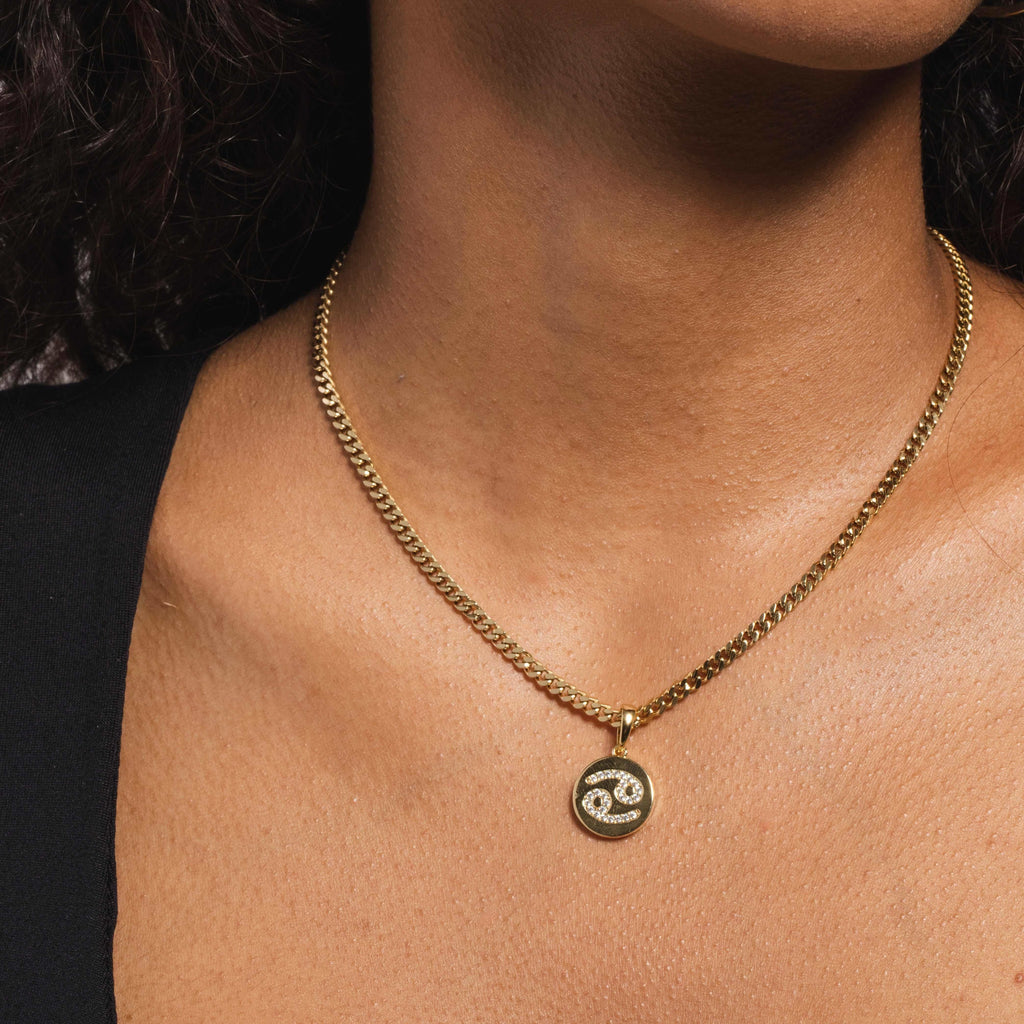 Cancer Micro Coin Pendant