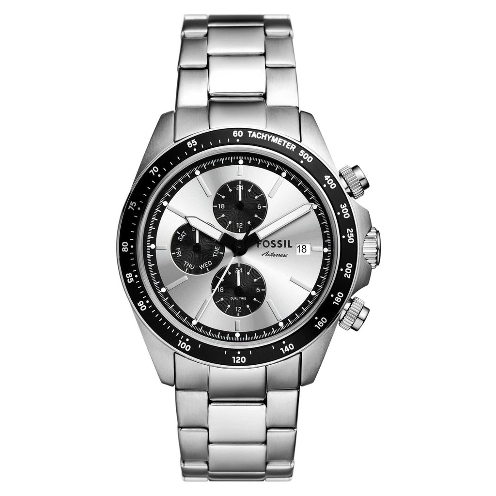 Fossil Men's Autocross Silver Dial Watch