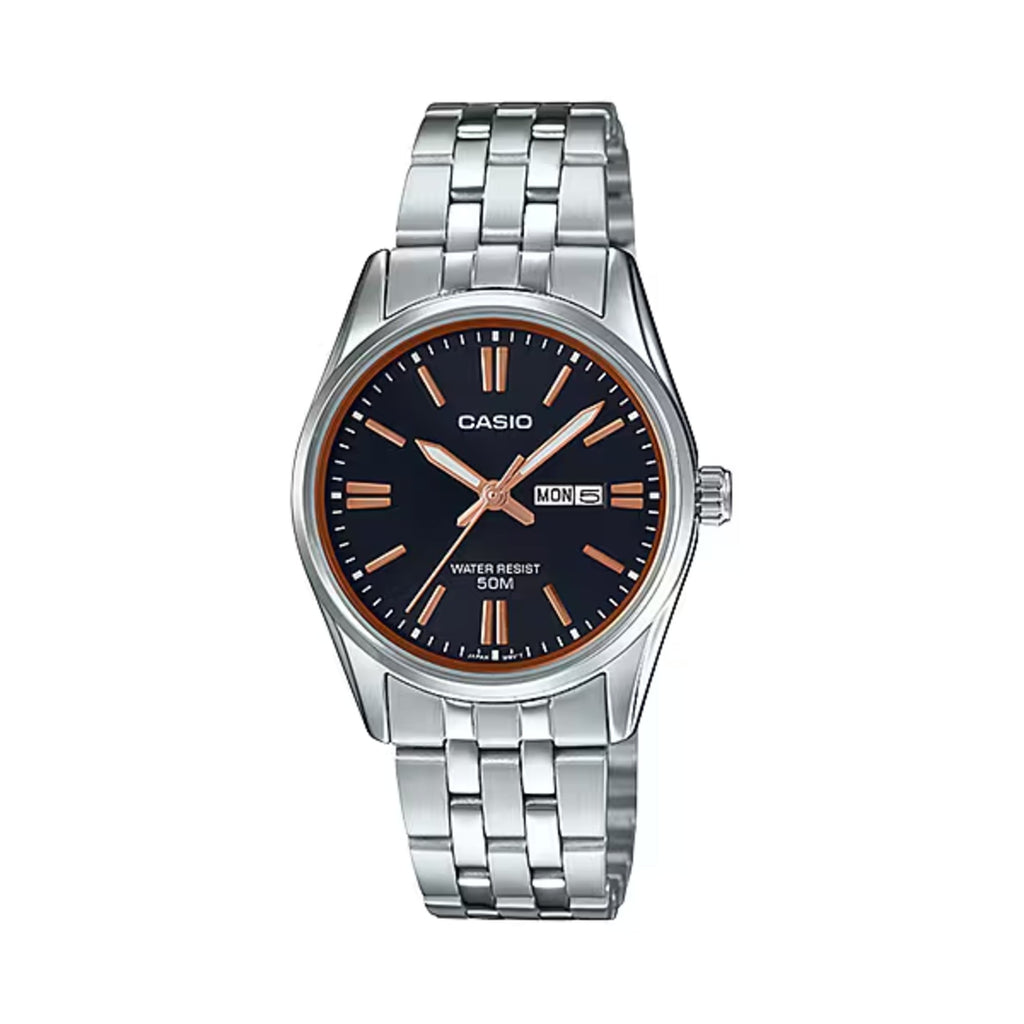 Casio Women’s Black Dial Stainless Steel Bracelet Watch - LTP-1335D-1A2V