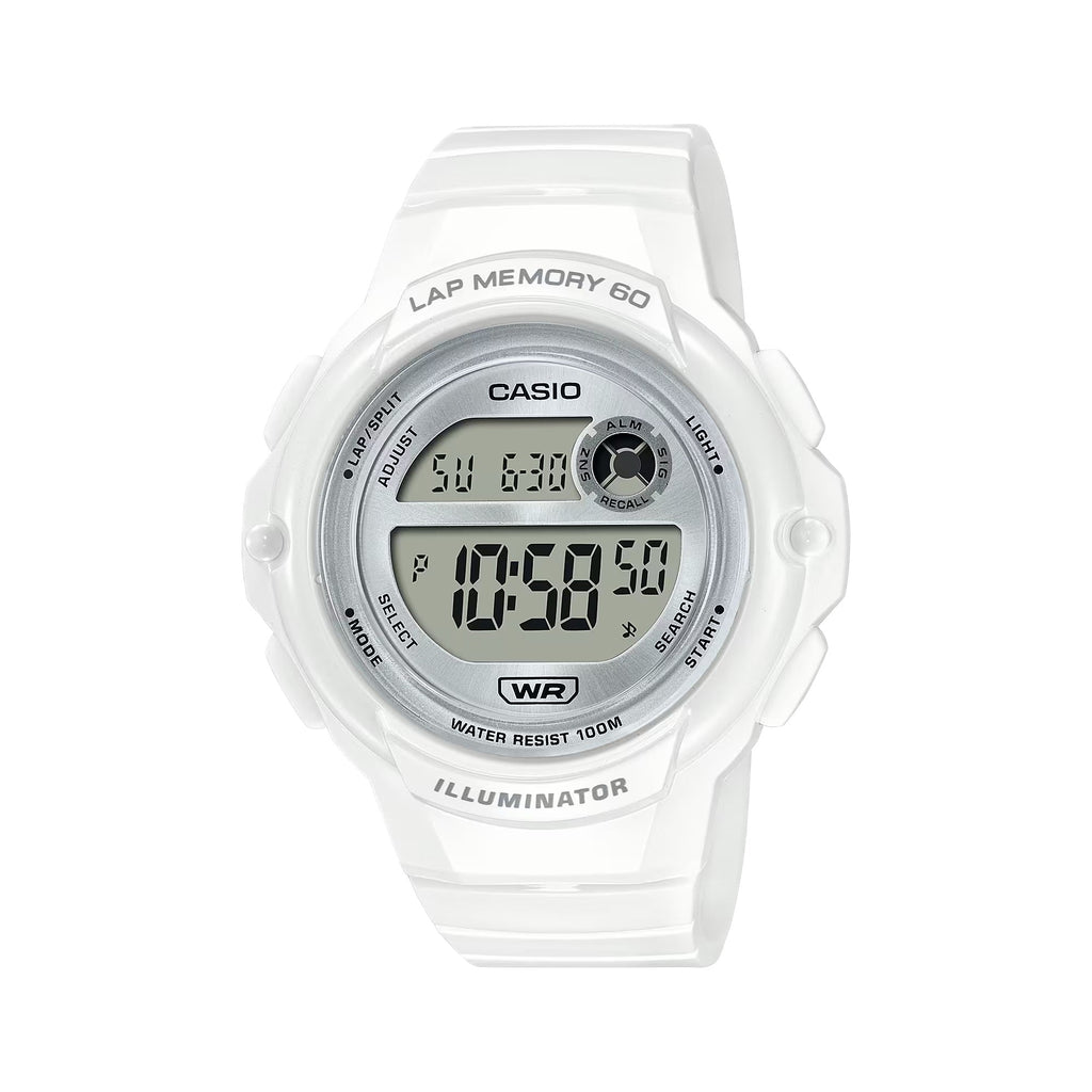 Casio Women's Digital Running Watch with White Dial - LWS-1200H-7A2VCF