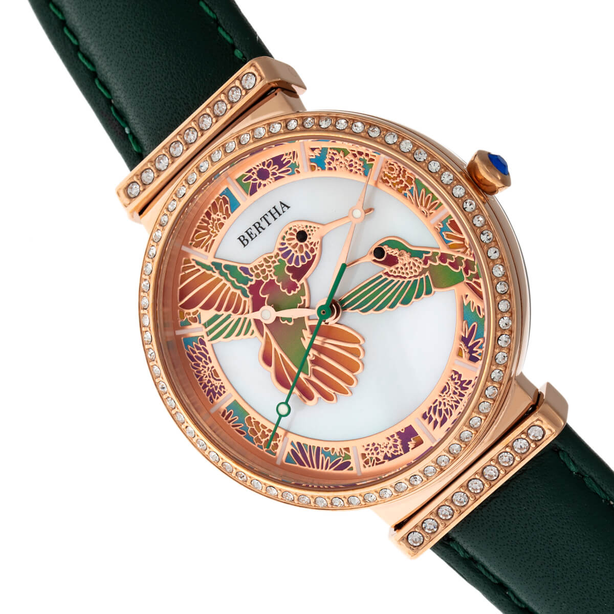 Emily Mother-Of-Pearl Leather-Band Watch